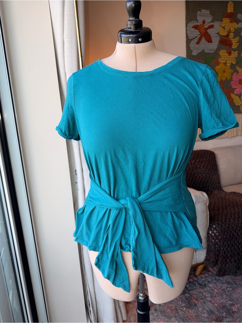 ANTHROPOLOGIE Rosamund Tie Front Tee